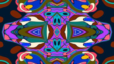 Soyut renkli psikedelik mandala kaleydoskop arkaplanı