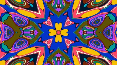 Soyut renkli psikedelik mandala kaleydoskop arkaplanı