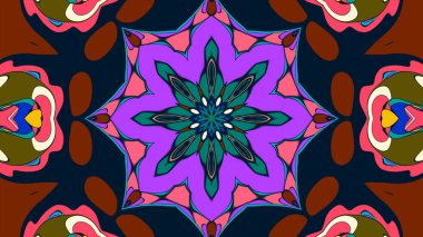 Soyut renkli psikedelik mandala kaleydoskop arkaplanı