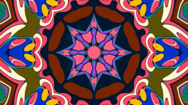 Soyut renkli psikedelik mandala kaleydoskop arkaplanı