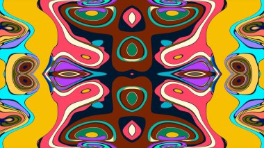 Soyut renkli psikedelik mandala kaleydoskop arkaplanı