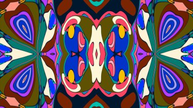 Soyut renkli psikedelik mandala kaleydoskop arkaplanı