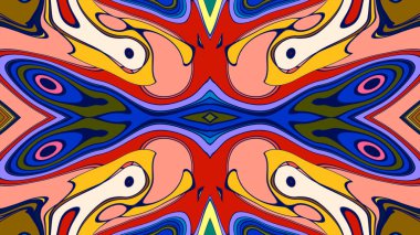 Soyut renkli psikedelik mandala kaleydoskop arkaplanı