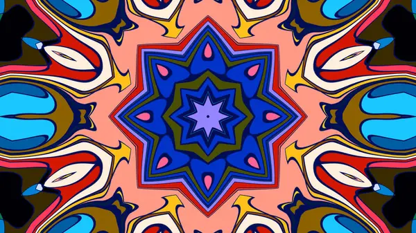 Soyut renkli psikedelik mandala kaleydoskop arkaplanı