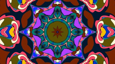 Soyut renkli psikedelik mandala kaleydoskop arkaplanı