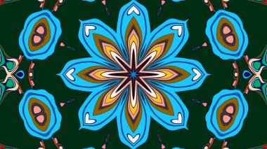 Soyut renkli psikedelik mandala kaleydoskop arkaplanı