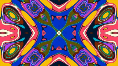 Soyut renkli psikedelik mandala kaleydoskop arkaplanı