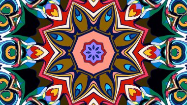 Soyut renkli psikedelik mandala kaleydoskop arkaplanı