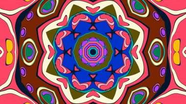 Soyut renkli psikedelik mandala kaleydoskop arkaplanı