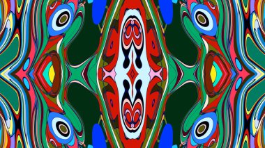 Soyut renkli psikedelik mandala kaleydoskop arkaplanı