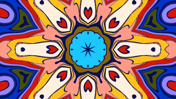 Soyut renkli psikedelik mandala kaleydoskop arkaplanı