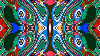 Soyut renkli psikedelik mandala kaleydoskop arkaplanı