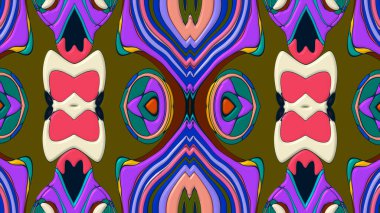 Geometrik çiçekli kusursuz desen, illüstrasyon