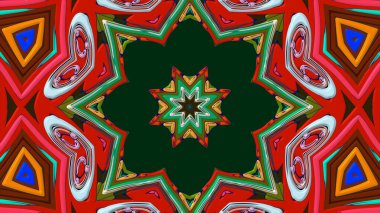 Yaz için renkli simetrik soyut kaleydoskop arkaplan deseni