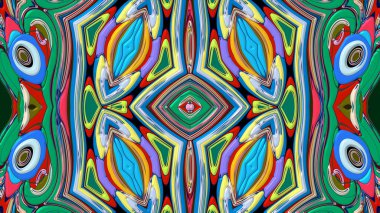 Yaz için renkli simetrik soyut kaleydoskop arkaplan deseni
