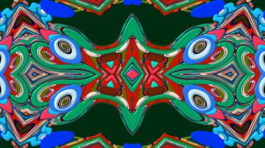 Yaz için renkli simetrik soyut kaleydoskop arkaplan deseni