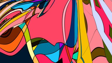 Renkli bir yaz titreşimi için canlı Psikedelik Fraktal Arkaplan