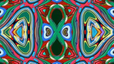 Yaz için renkli simetrik soyut kaleydoskop arkaplan deseni