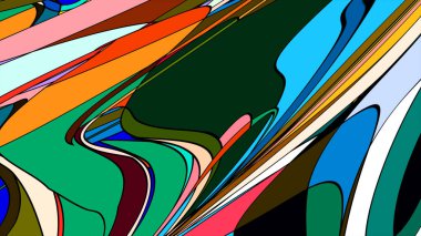 Renkli bir yaz titreşimi için canlı Psikedelik Fraktal Arkaplan