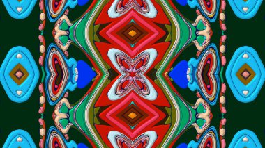 Colorful symmetrical abstract kaleidoscope background pattern for summer