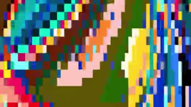 Yaz Müziği için Renkli Geometrik ve Psikedelik Hareket Grafik Görüntü Canlandırma Arkaplanı