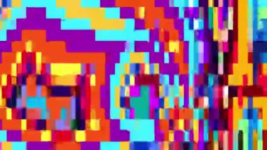 Yaz Müziği için Renkli Geometrik ve Psikedelik Hareket Grafik Görüntü Canlandırma Arkaplanı