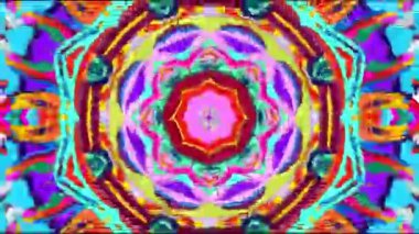 Yaz müzik festivali için soyut renkli psikedelik video, Kaleydoskop