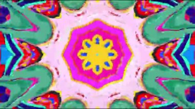 Yaz müzik festivali için soyut renkli psikedelik video, Kaleydoskop