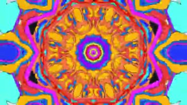 Yaz müzik festivali için soyut renkli psikedelik video, Kaleydoskop