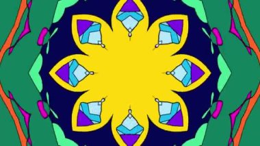 Yaz müzik festivali için soyut renkli psikedelik video, Kaleydoskop