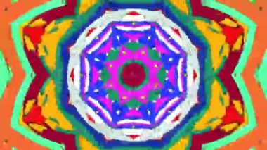 Yaz müzik festivali için soyut renkli psikedelik video, Kaleydoskop