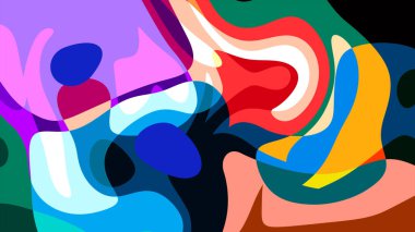 Yaz koleksiyonu için renkli sıvı ve sıvı soyut arkaplan