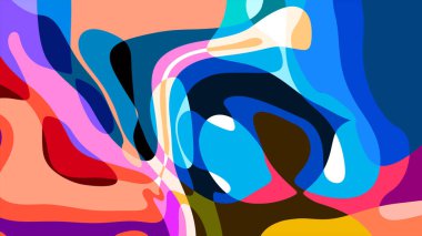 Yaz koleksiyonu için renkli sıvı ve sıvı soyut arkaplan