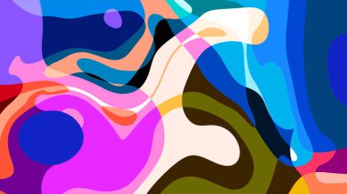 Yaz koleksiyonu için renkli sıvı ve sıvı soyut arkaplan