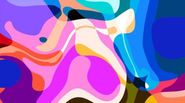 Yaz koleksiyonu için renkli sıvı ve sıvı soyut arkaplan