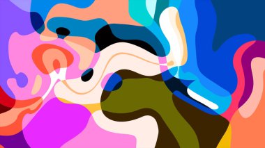 Yaz koleksiyonu için renkli sıvı ve sıvı soyut arkaplan