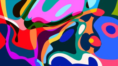 Yaz koleksiyonu için renkli sıvı ve sıvı soyut arkaplan