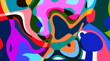 Yaz koleksiyonu için renkli sıvı ve sıvı soyut arkaplan