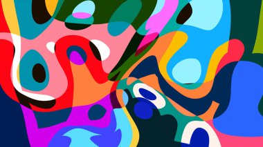 Yaz koleksiyonu için renkli sıvı ve sıvı soyut arkaplan