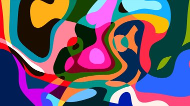 Yaz koleksiyonu için renkli sıvı ve sıvı soyut arkaplan