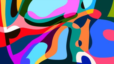 Yaz koleksiyonu için renkli sıvı ve sıvı soyut arkaplan