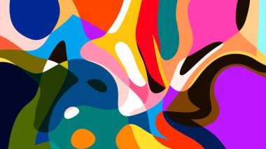 Yaz koleksiyonu için renkli sıvı ve sıvı soyut arkaplan