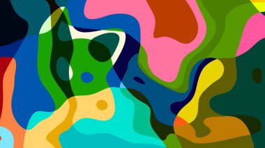 Yaz koleksiyonu için renkli sıvı ve sıvı soyut arkaplan