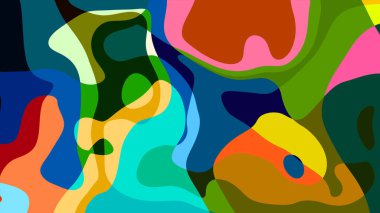 Yaz koleksiyonu için renkli sıvı ve sıvı soyut arkaplan