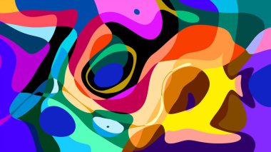 Yaz koleksiyonu için renkli sıvı ve sıvı soyut arkaplan