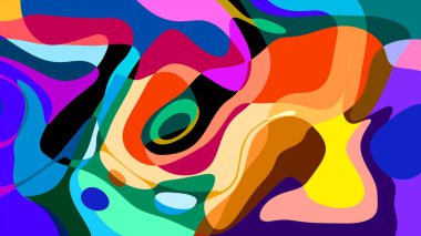 Yaz koleksiyonu için renkli sıvı ve sıvı soyut arkaplan