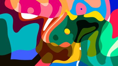 Yaz koleksiyonu için renkli sıvı ve sıvı soyut arkaplan