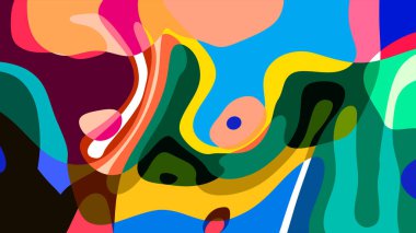 Yaz koleksiyonu için renkli sıvı ve sıvı soyut arkaplan