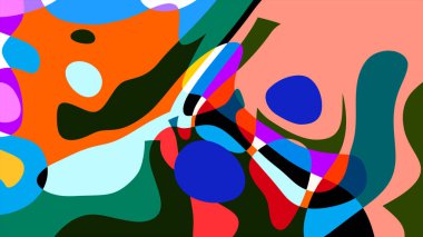 Yaz koleksiyonu için renkli sıvı ve sıvı soyut arkaplan