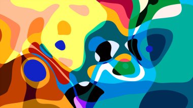 Yaz koleksiyonu için renkli sıvı ve sıvı soyut arkaplan